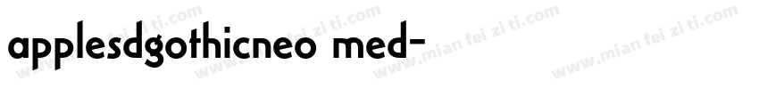 applesdgothicneo med字体转换